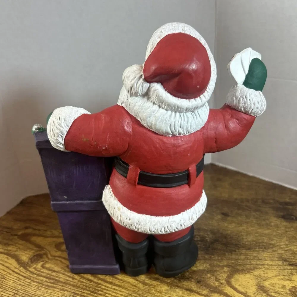 Santa Jackpot Gambling Cards Dice Poker Hand Figurine Hand Painted 2002 8.5 Inch - Picture 7 of 12